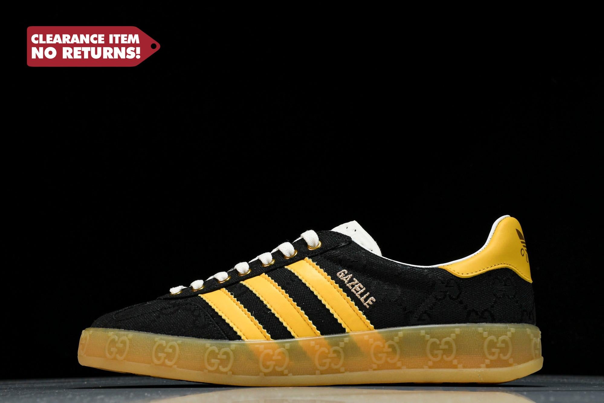Guссi x Gazelle 'Black GG Monogram' - UK 5 / US 5.5 / EU 38