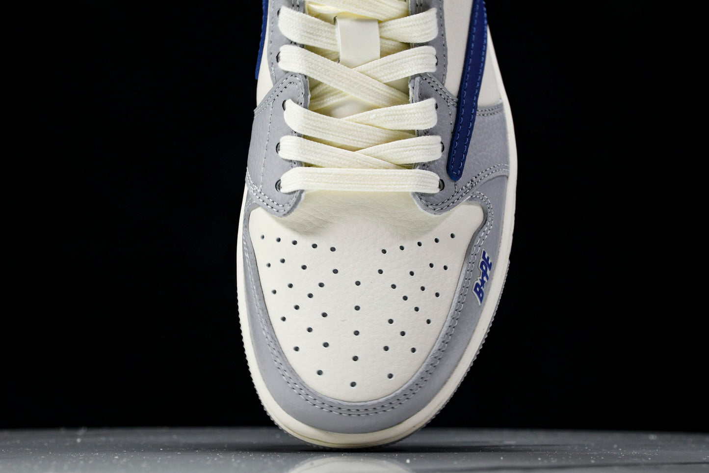 Travis Scott AJ1 Low x BAPE 'Blue Grey White' (Custom)
