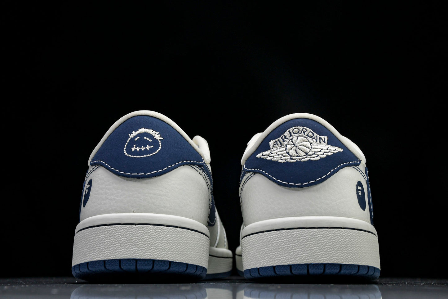 Travis Scott AJ1 Low x BAPE 'White Blue' (Custom)