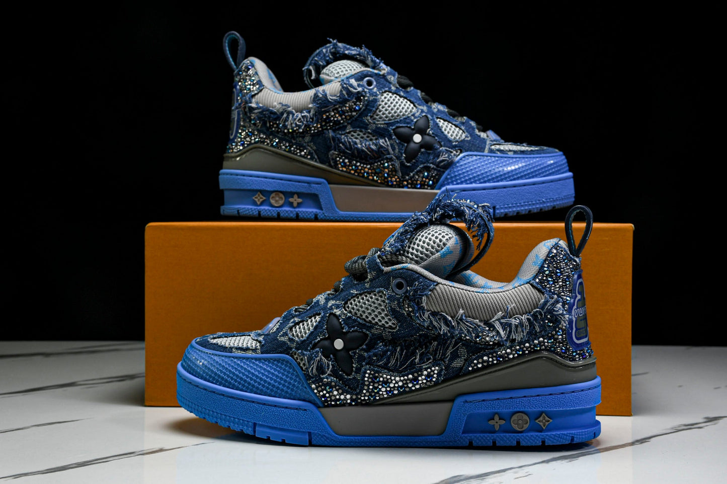 Louis Vuittоп Skate Sneaker 'Blue Denim Crystals'