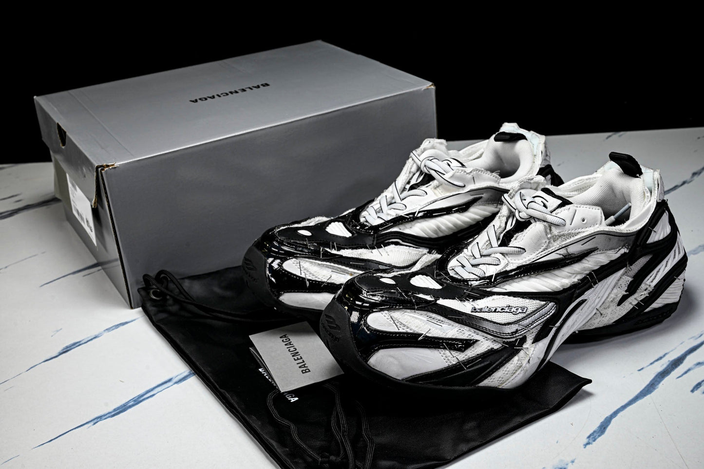 Вalenciaga Soleless Sneaker 'White Black'