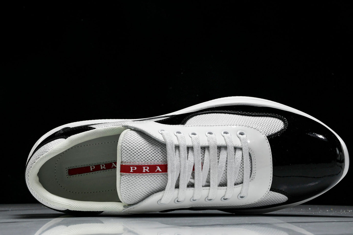 Prada America's Cup Sneaker 'Black Silver White' v2