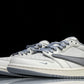 Travis Scott AJ1 Low x Supreme 'White Grey 2.0' (Custom)