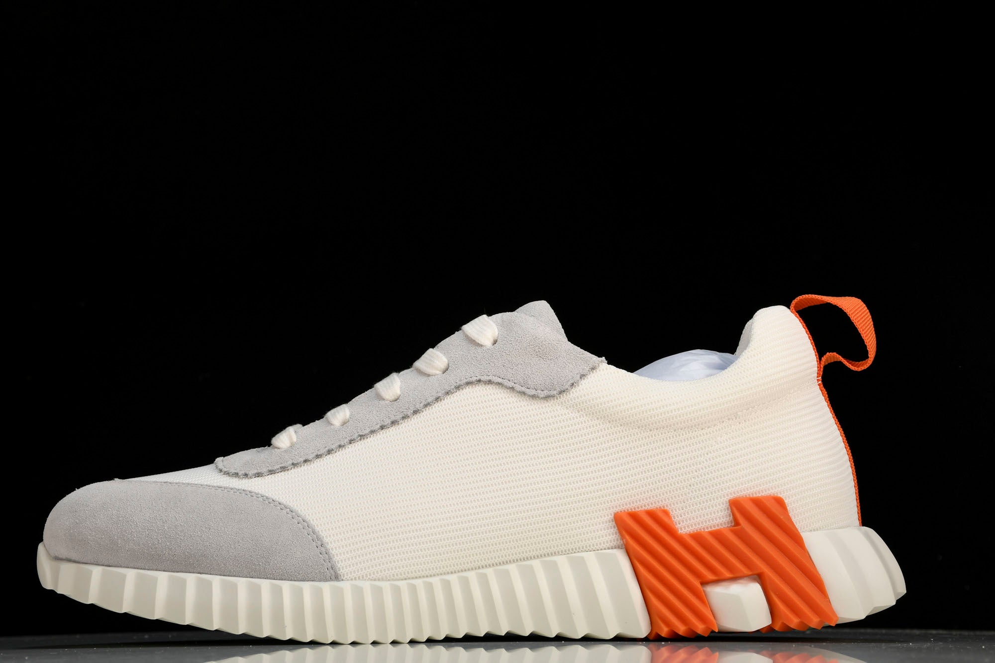 Hermès Bouncing Sneaker 'Blanc Orange Gris'
