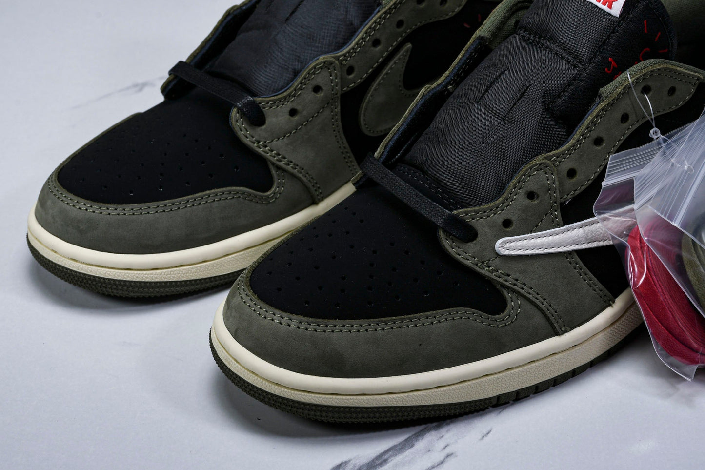 Travis Scott AJ1 Retro Low OG 'Black Olive' - UK W 5.5 (M 6) / US W 8 (M 6.5) / EU 39