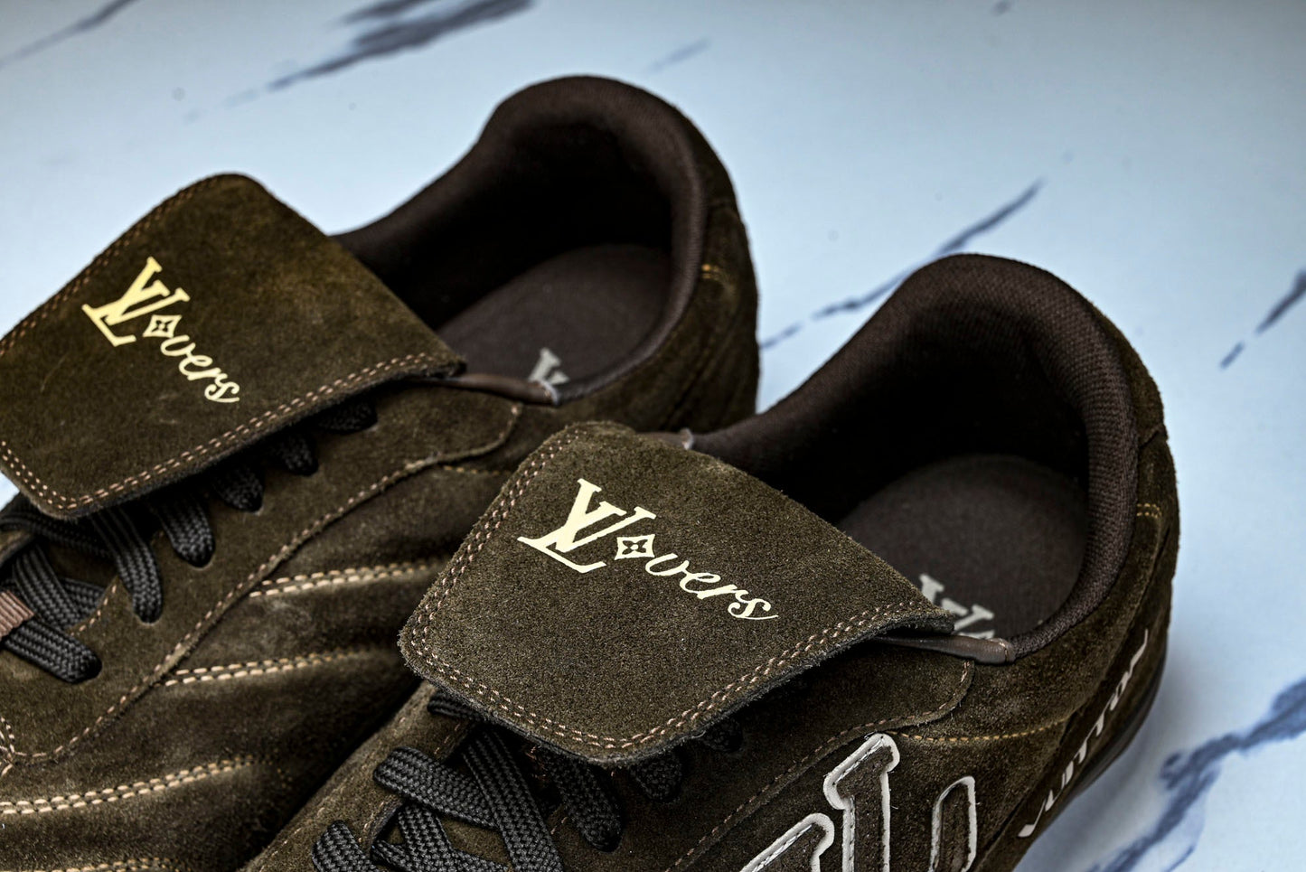 Louis Vuittоп Footprint Football Sneaker 'Brown Suede'