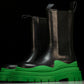 Вottega Veneta Tire Chelsea Boots 'Black Green'