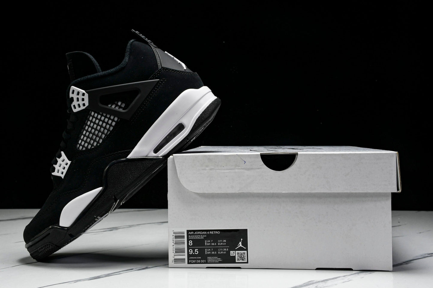 AJ4 Retro 'White Thunder' - UK W 3 (M 3.5) / US W 5.5 (M 4) / EU 36