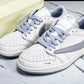 Travis Scott AJ1 Low x Supreme 'White Grey 2.0' (Custom)