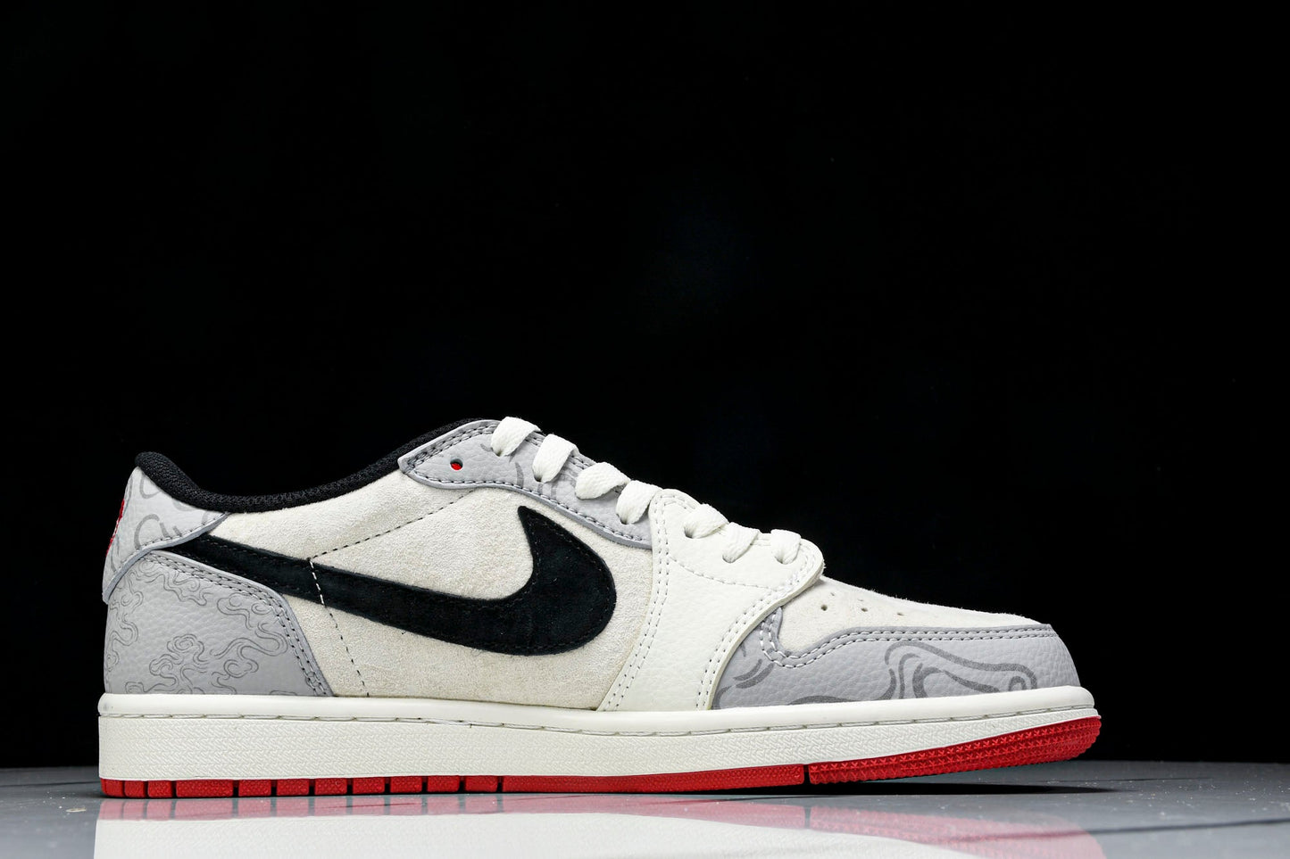 Travis Scott AJ1 Low x Year of The Snake x Supreme 'Grey Black' (Custom)