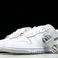 SB Dnk Low x Supreme 94 White Metallic Silver