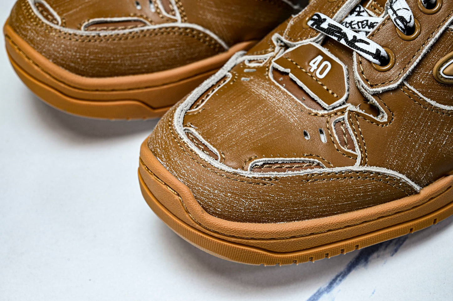 Вalenciaga Hamptons Worn-Out Sneaker 'Camel Brown'