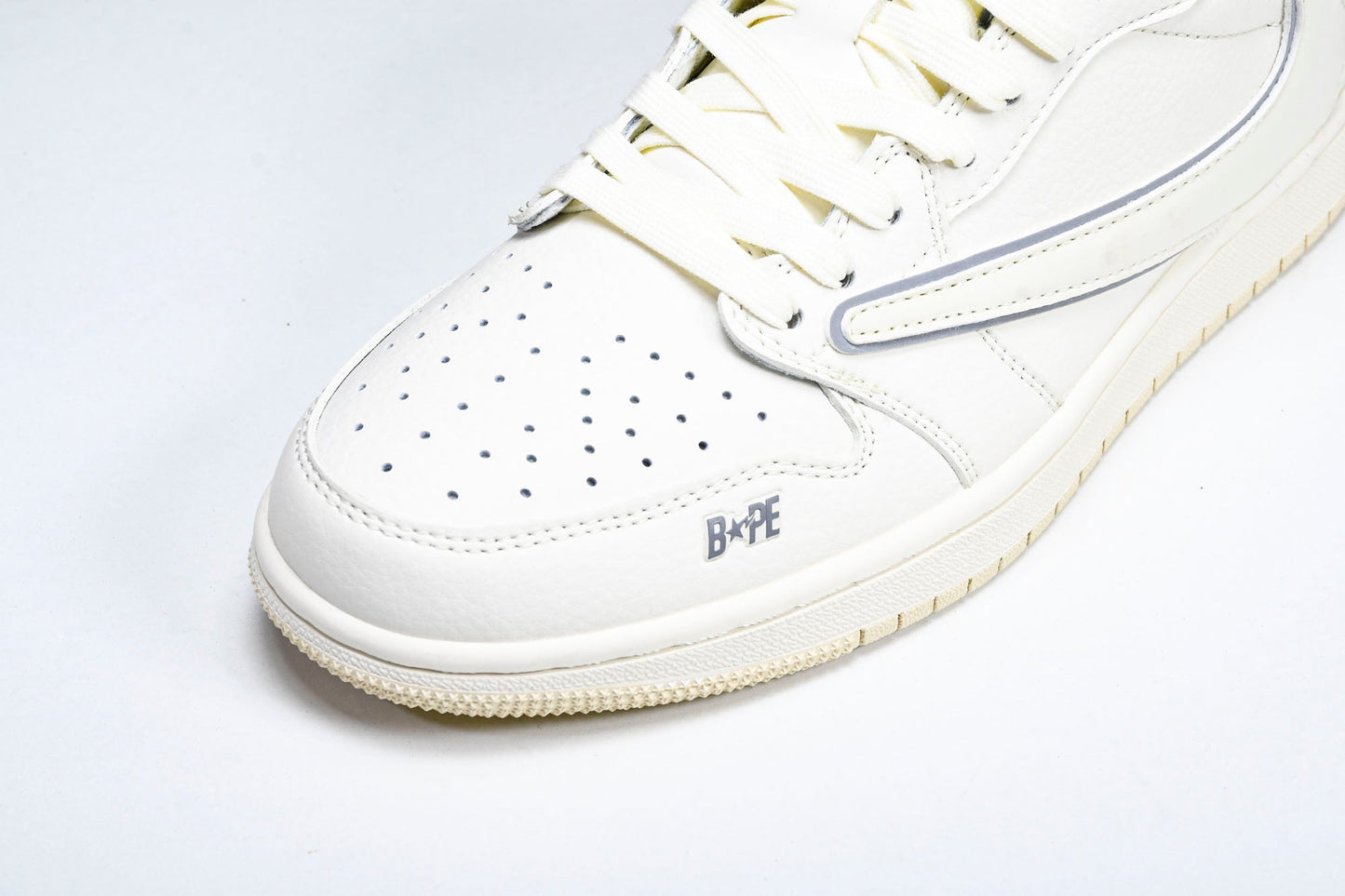 Travis Scott AJ1 Low x BAPE 'White' (Custom)