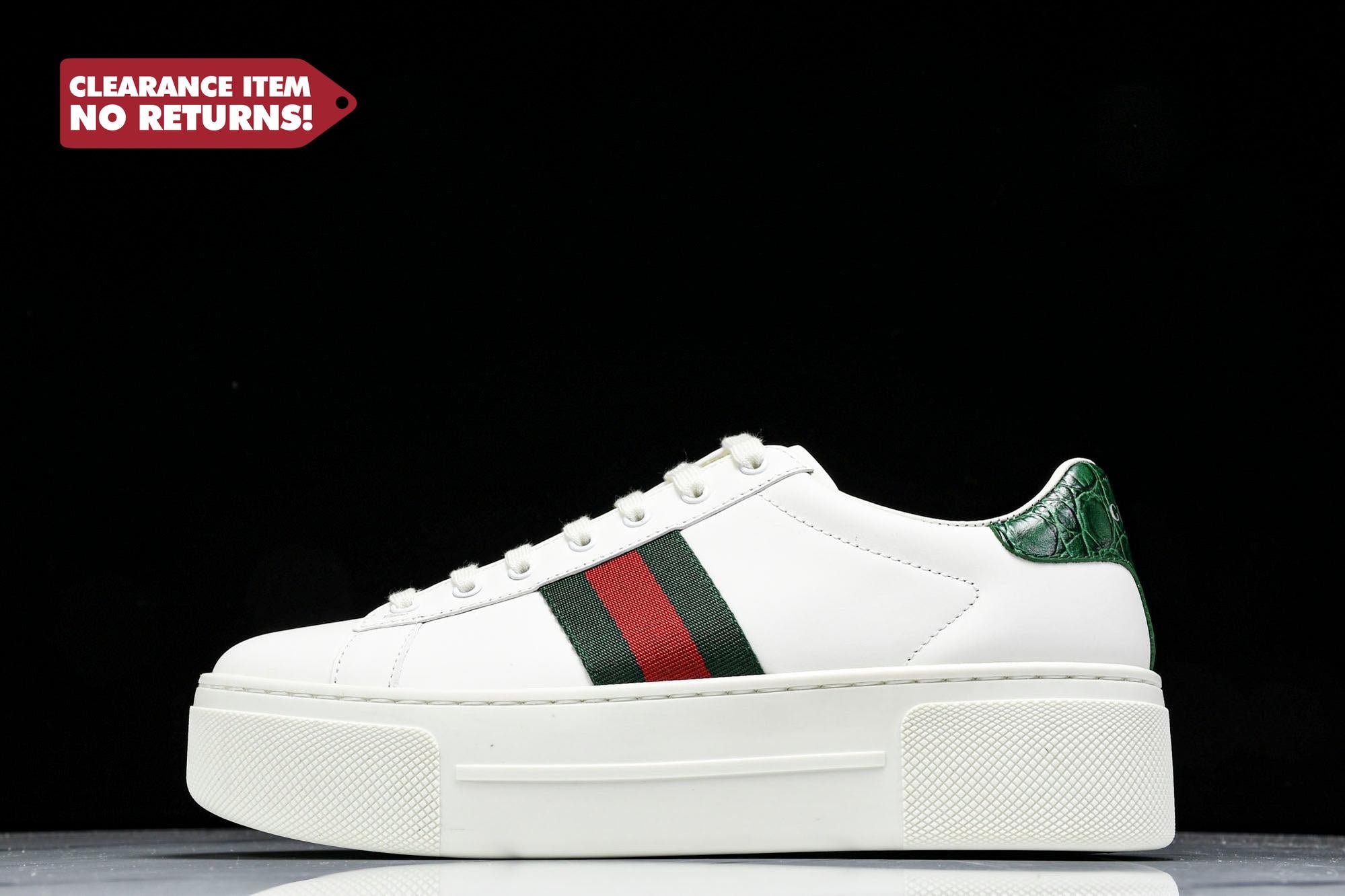 Guссi Ace Platform 'White' - (W) UK 3 / (W) US 6 / EU 36