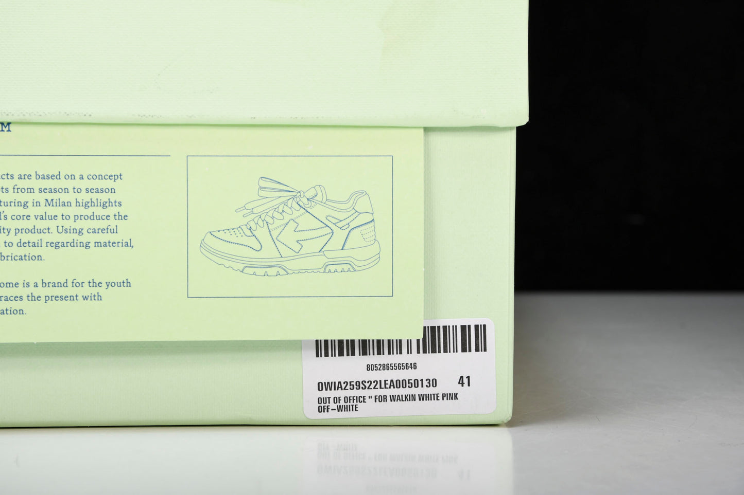 Off-White Out Of Office OOO Low Top "For Walking" - White Pink