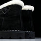 Prada Suede Booties 'Black'