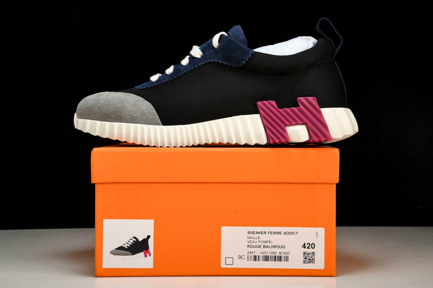Нermès Bouncing Sneaker 'Noir Bordeaux'