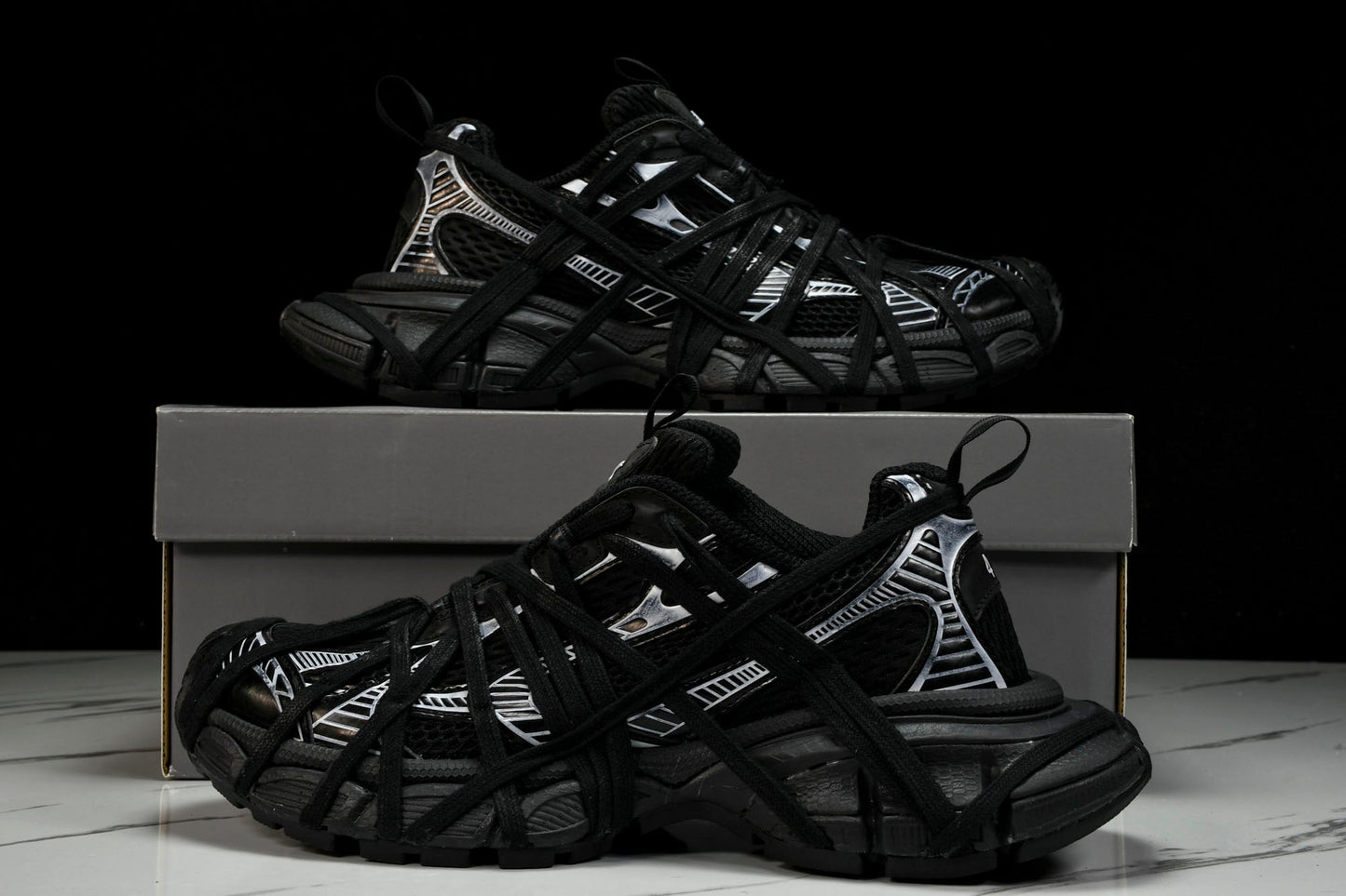 3XL Sneaker Extreme Lace 'Black Silver'