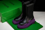 Вottega Veneta Tire Chelsea Boots 'Black Purple'