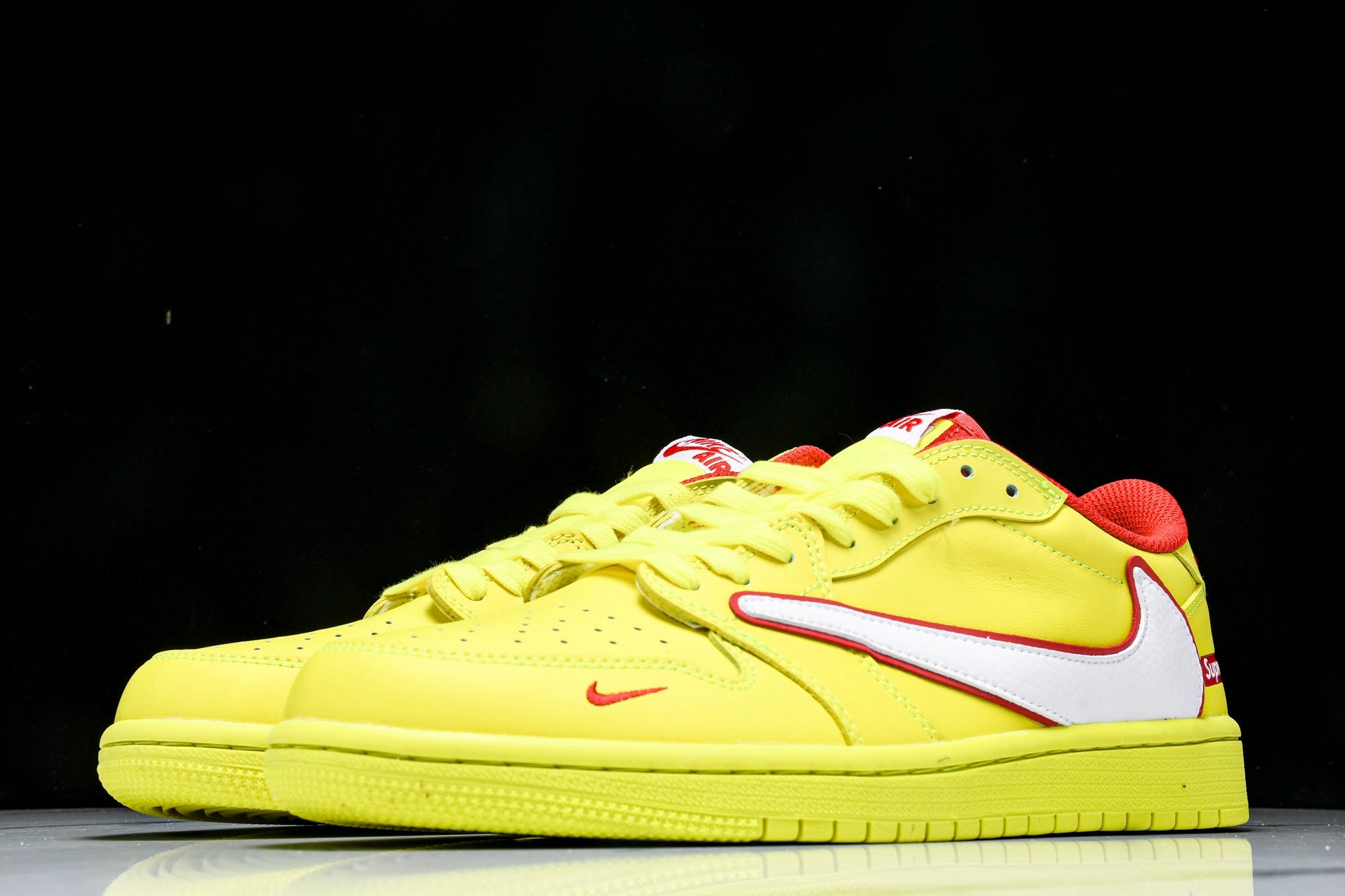 Travis Scott AJ1 Low x Supreme 'Yellow White' (Custom)