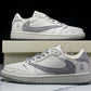 Travis Scott AJ1 Low x BAPE 'White Grey 2.0' (Custom)