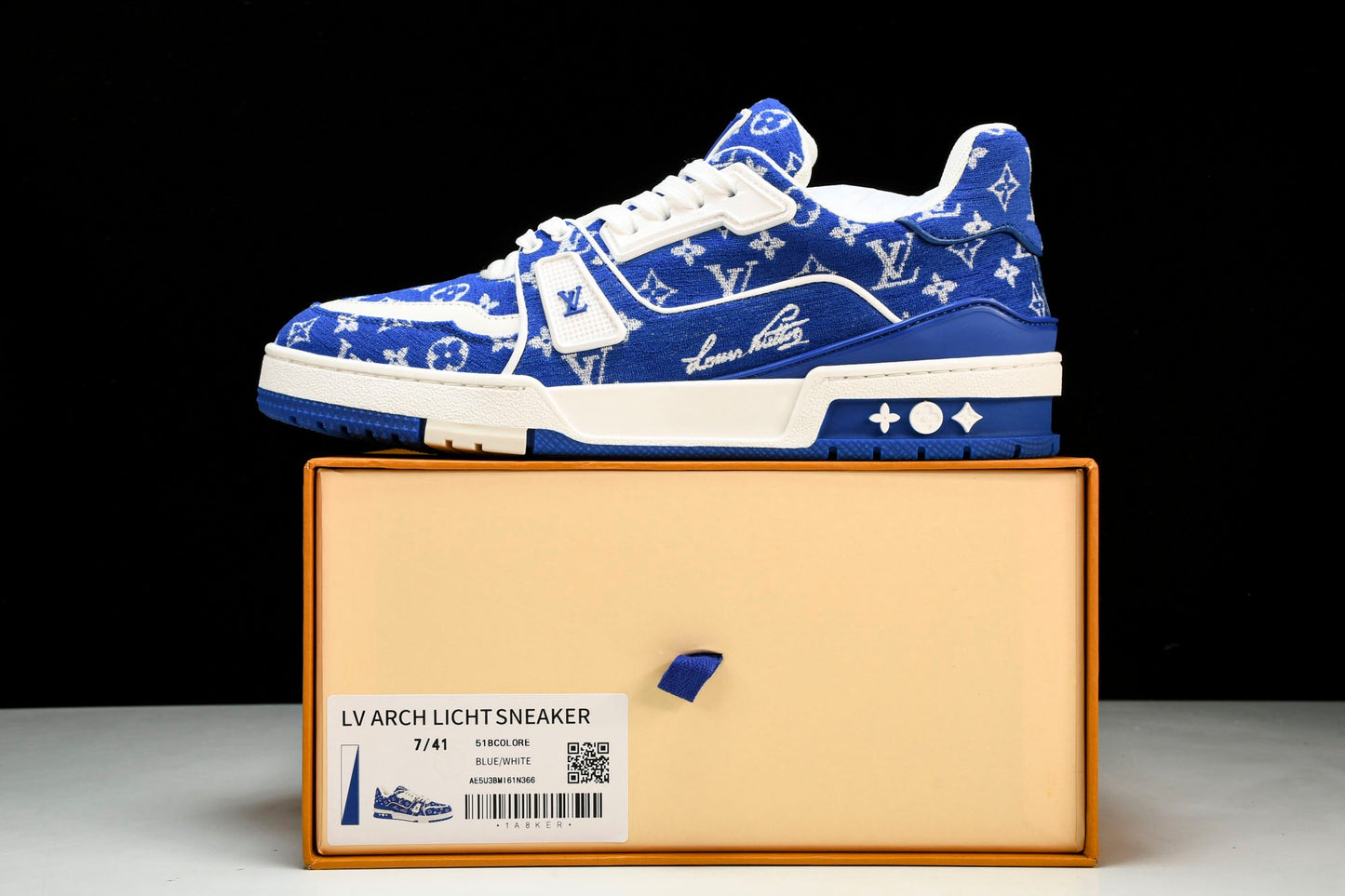 Louis Vuittоп Trainer Low 'Blue Monogram Textile'