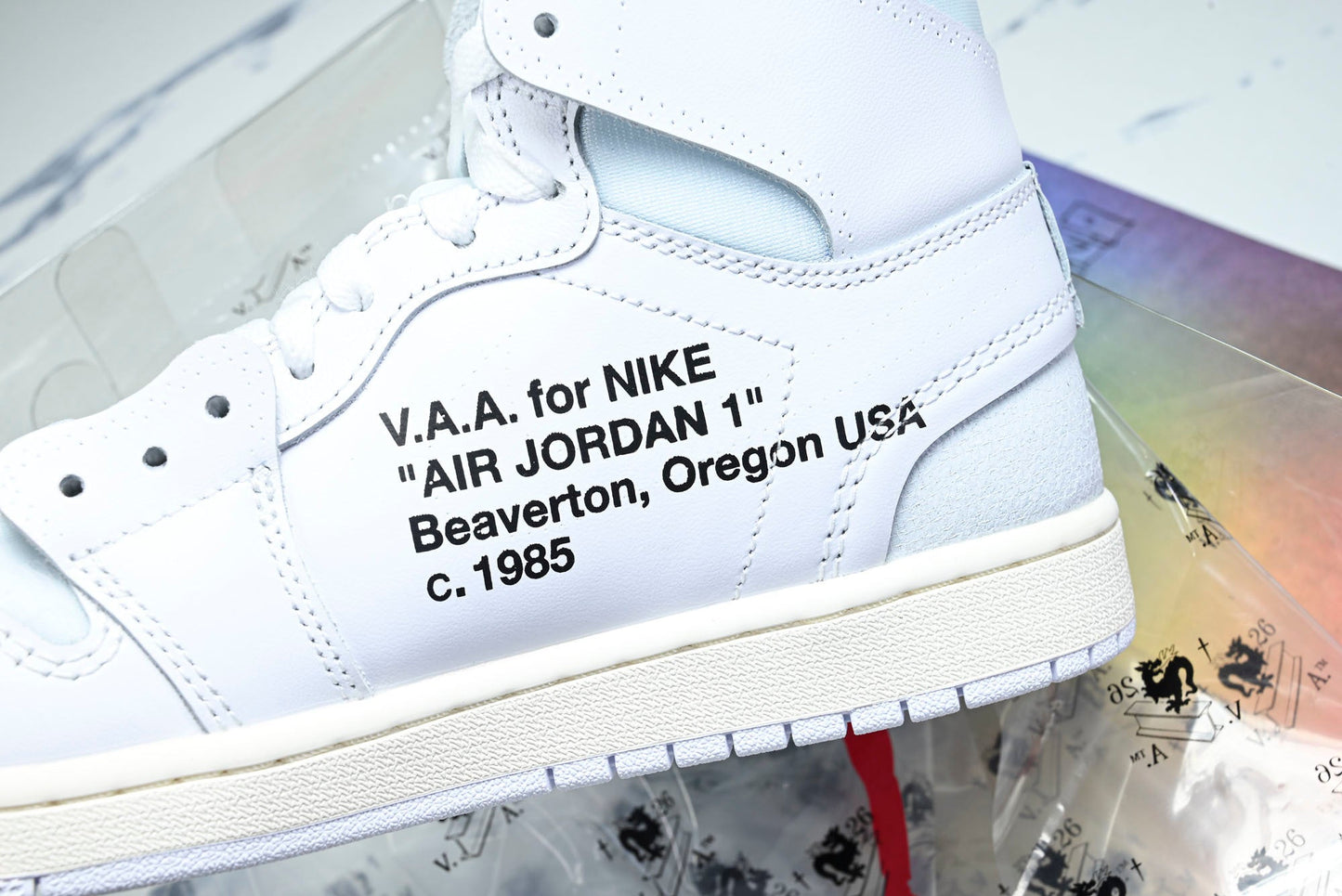 Off-White x Virgil Abloh Archive AJ1 Retro High 'Alaska'