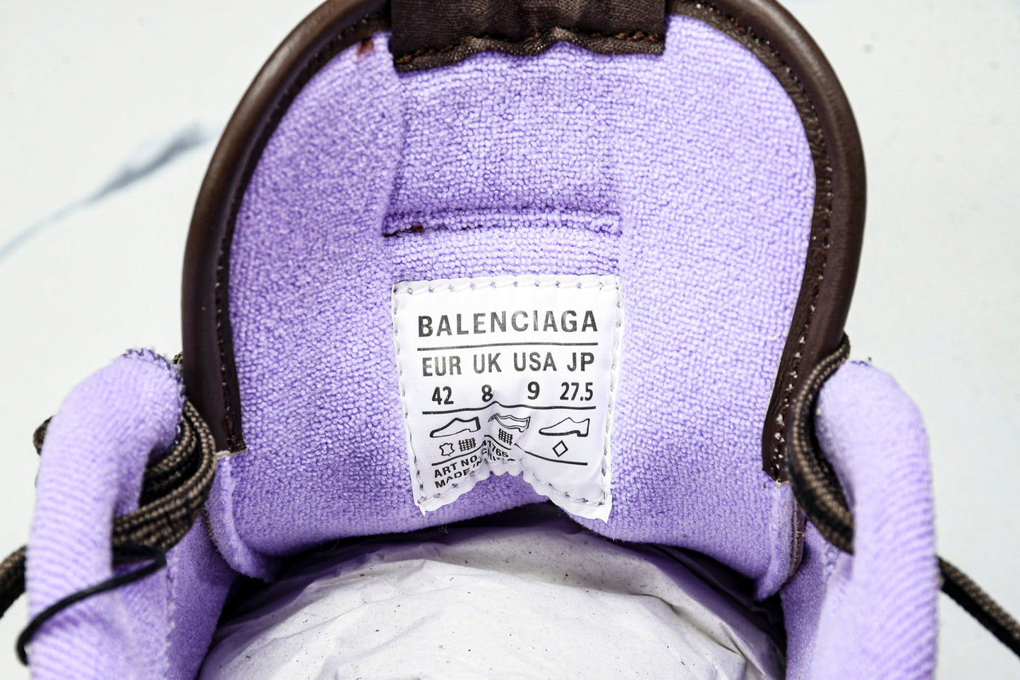 Вalenciaga Hamptons Worn-Out Sneaker 'Brown Lilac'