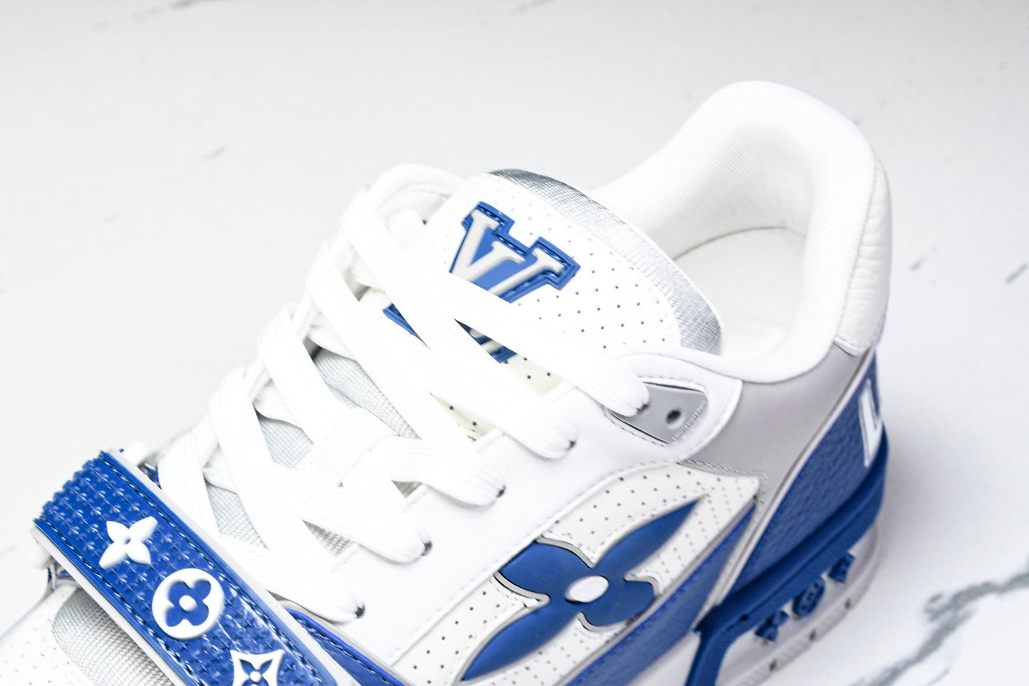 Louis Vuittоп Trainer Low Velcro Strap 'Perforated Blue'