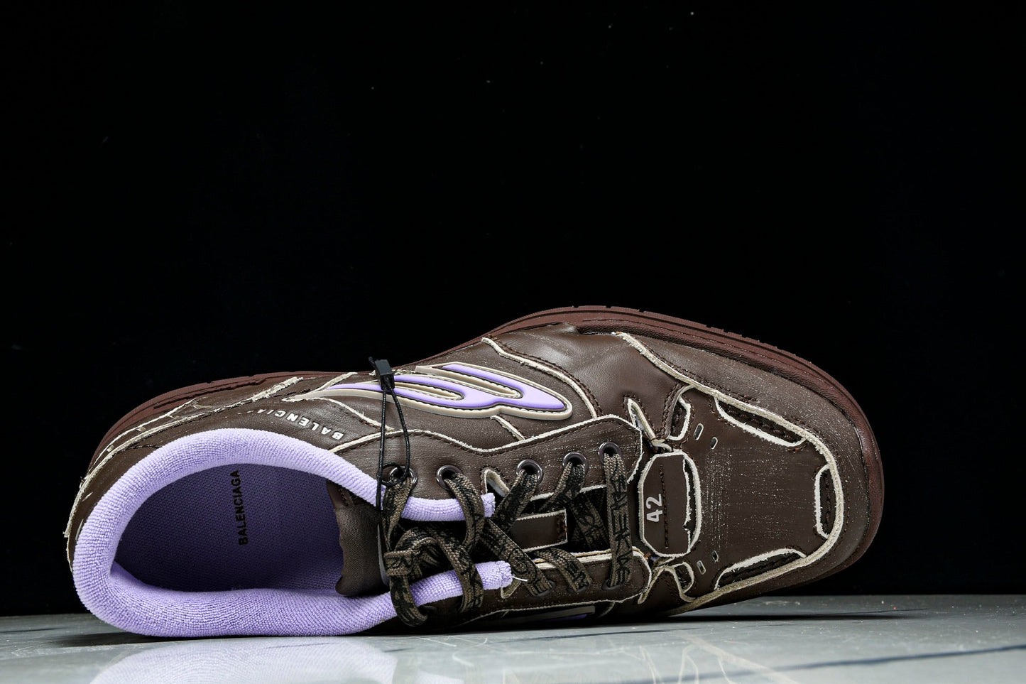 Вalenciaga Hamptons Worn-Out Sneaker 'Brown Lilac'