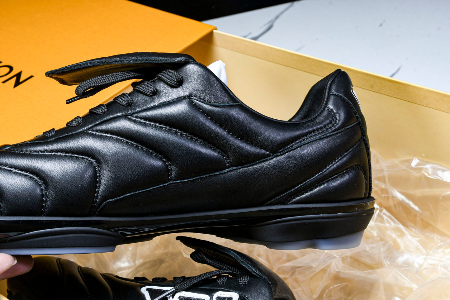 Louis Vuittоп Footprint Football Sneaker 'Black'