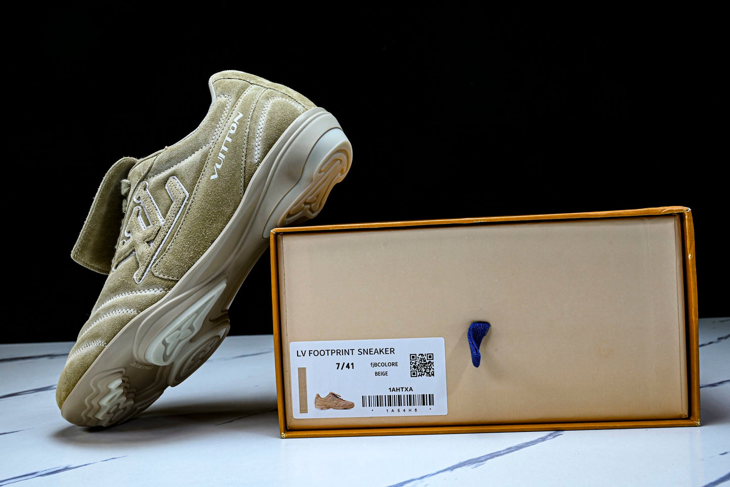 Louis Vuittоп Footprint Football Sneaker 'Beige Suede'