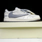 Travis Scott AJ1 Low x Supreme 'White Grey 2.0' (Custom)