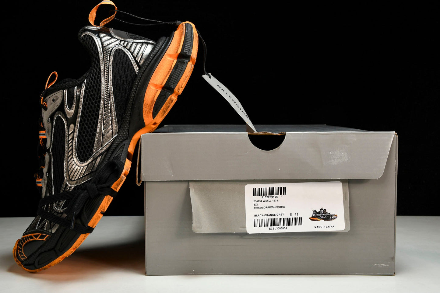 3XL Sneaker 'Black Orange Grey'