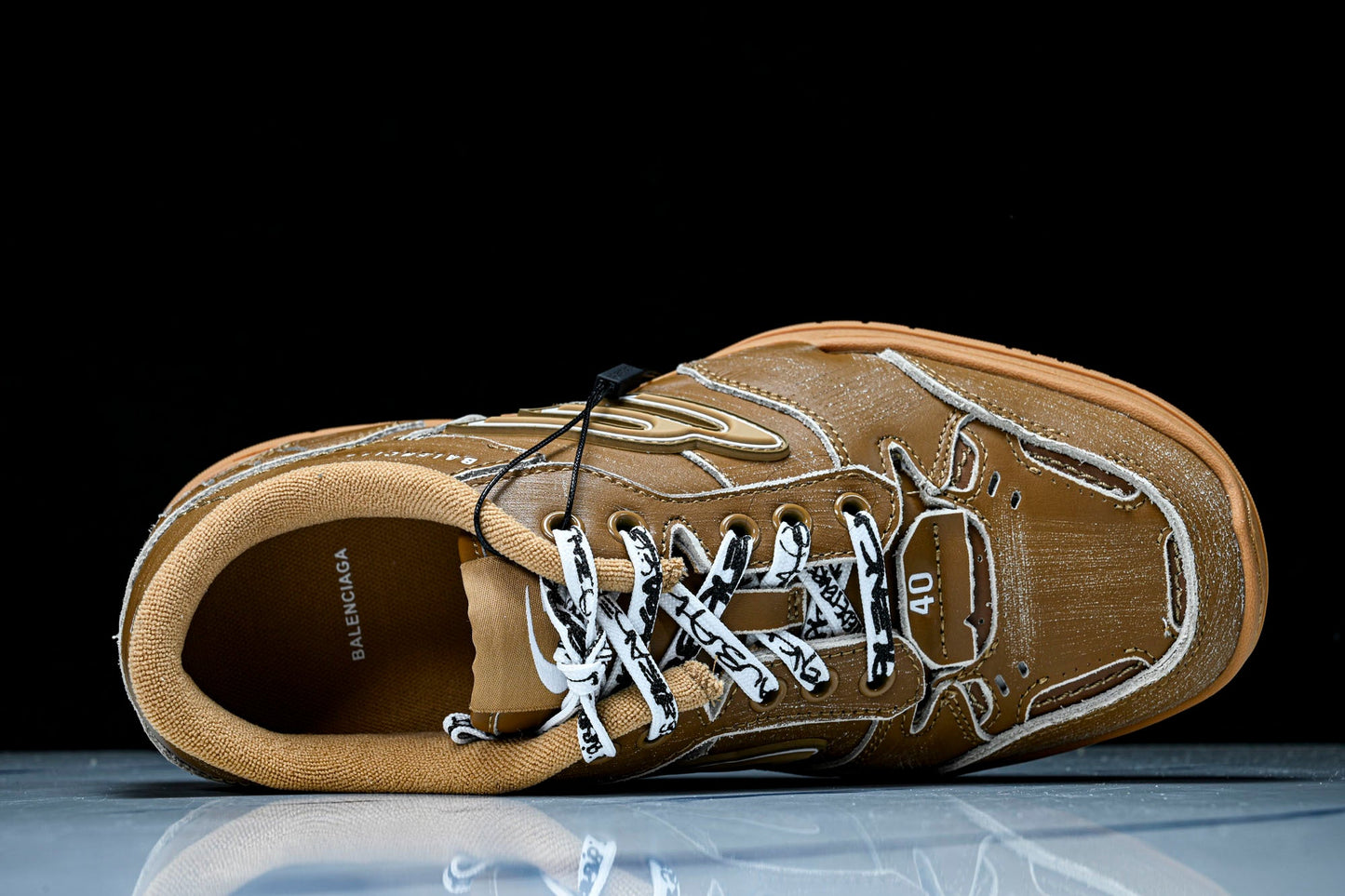 Вalenciaga Hamptons Worn-Out Sneaker 'Camel Brown'