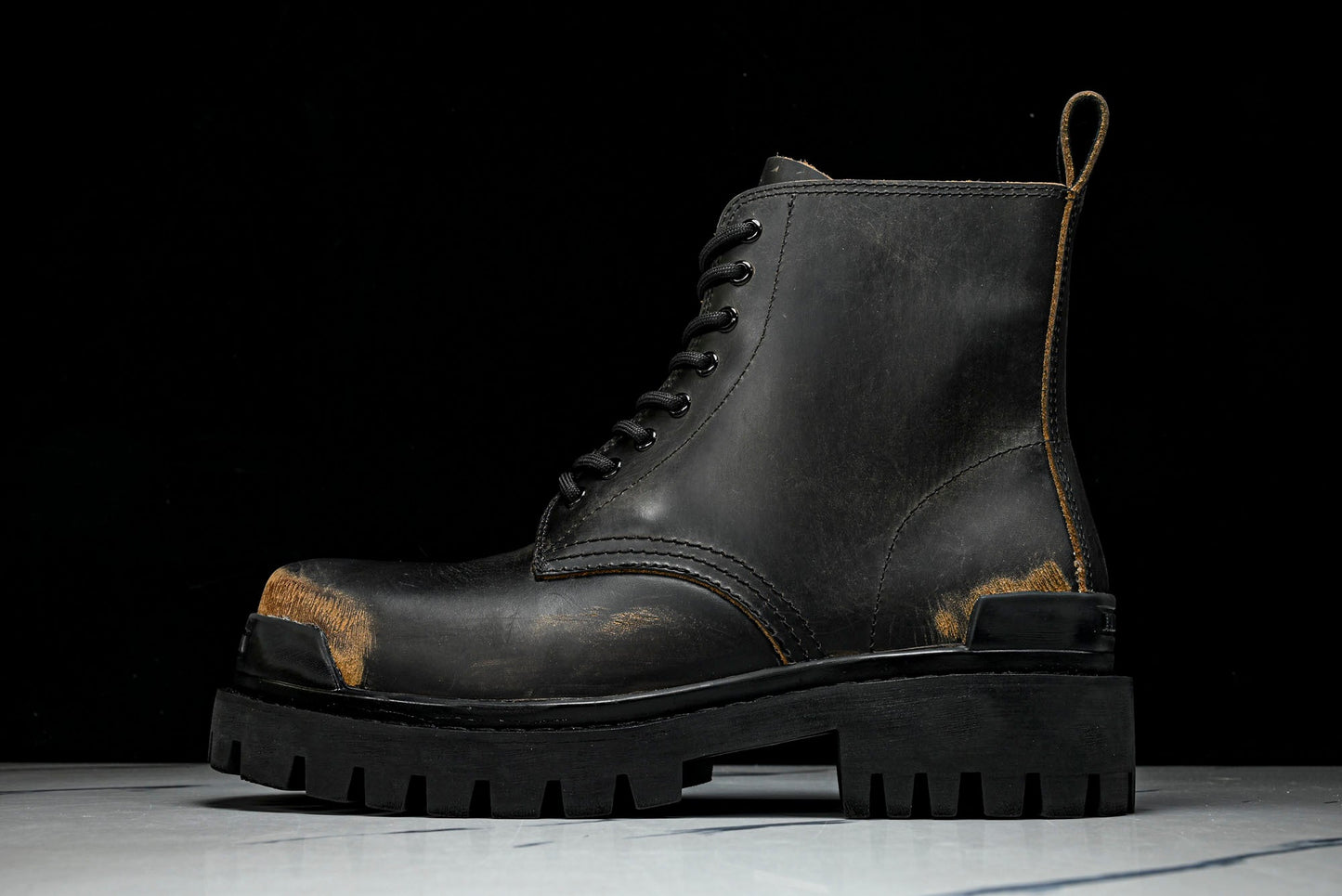 Вalenciaga Strike Boot 'Worn-Out Black Brown'