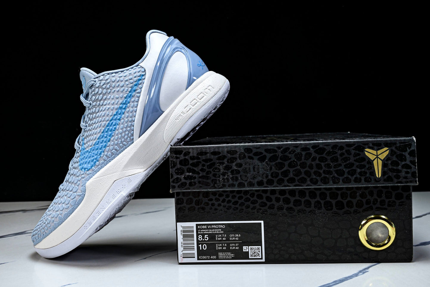 Kobe 6 Protro x Caitlin Clark 'Light Armory Blue'