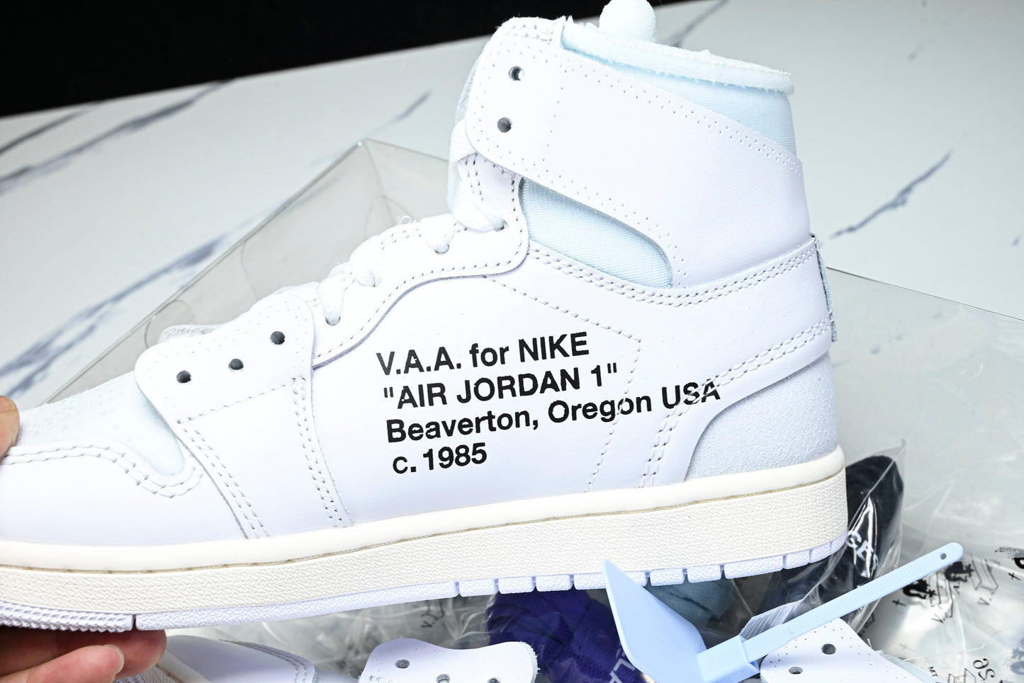 Off-White x Virgil Abloh Archive AJ1 Retro High 'Alaska'