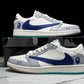 Travis Scott AJ1 Low x BAPE 'Blue Grey White' (Custom)