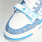 Louis Vuittоп Trainer Low Velcro Strap 'Monogram Denim Blue'