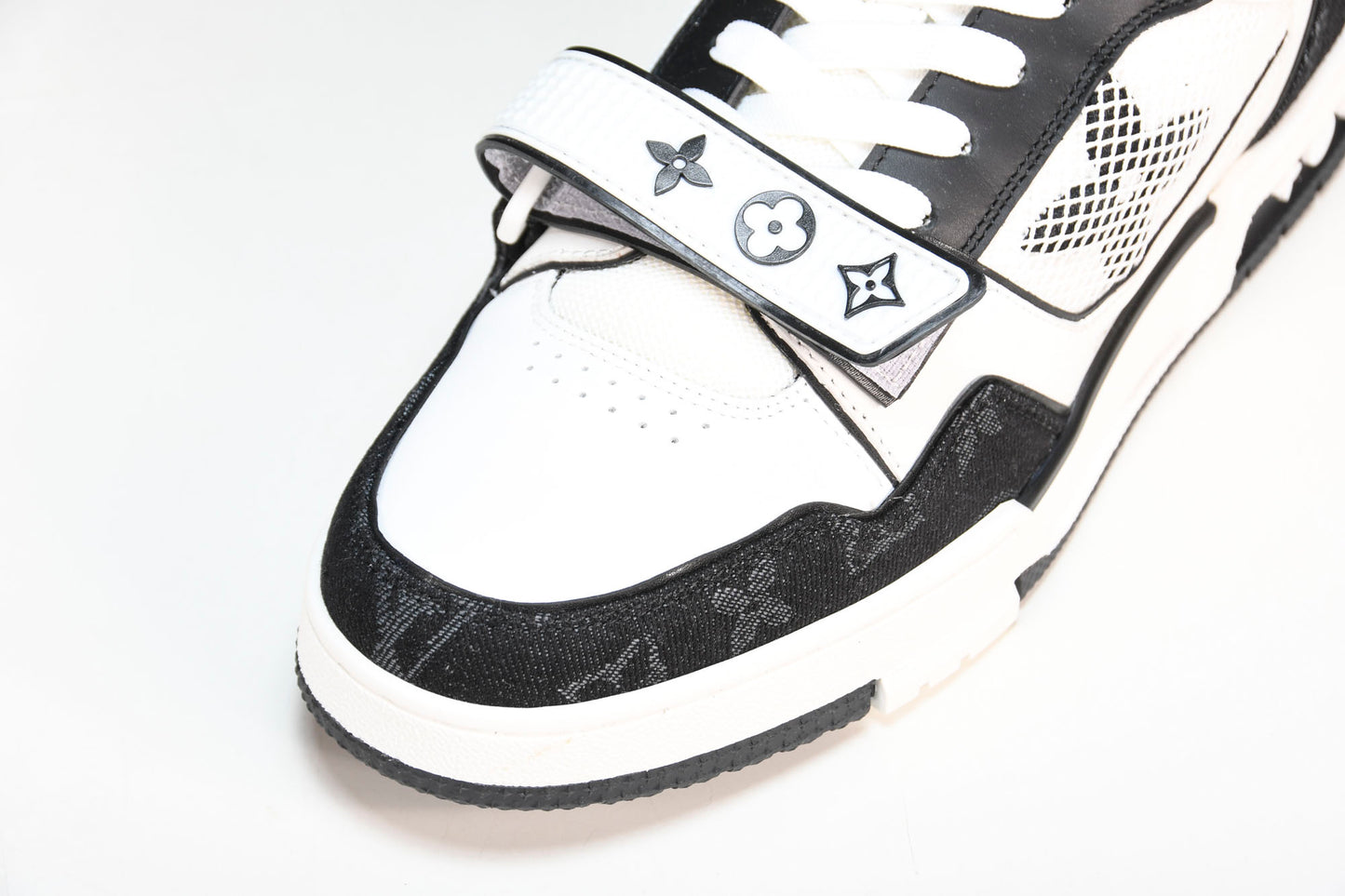 Louis Vuittоп Trainer Low Velcro Strap 'Monogram Denim Black'