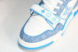 Louis Vuittоп Trainer Low Velcro Strap 'Monogram Denim Blue' - UK 5 / US 6 / EU 39