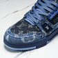 Louis Vuittоп Trainer Low 'Blue Denim Monogram Textile'