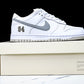 SB Dnk Low x Supreme 94 White Metallic Silver