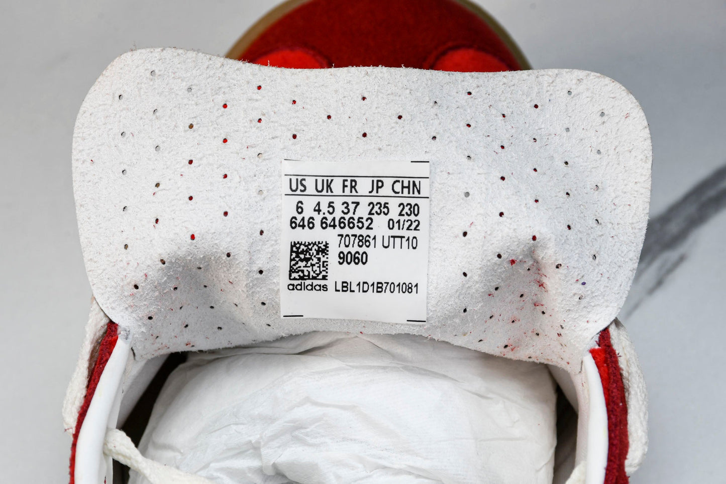 Guссi x Gazelle 'Red Velvet' - UK 7.5 / US 8 / EU 41