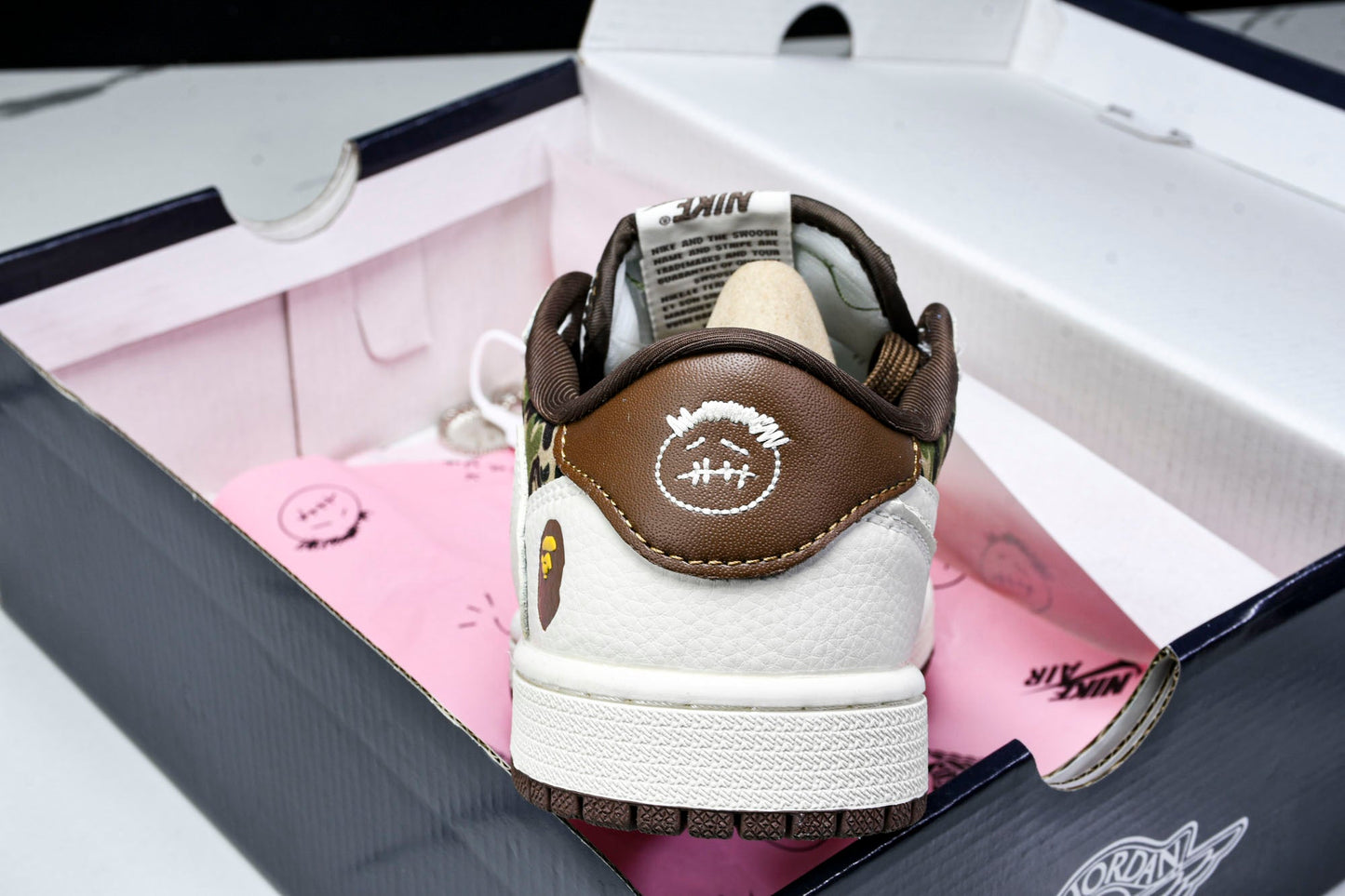 Travis Scott AJ1 Low x BAPE 'Camo 2.0' (Custom)