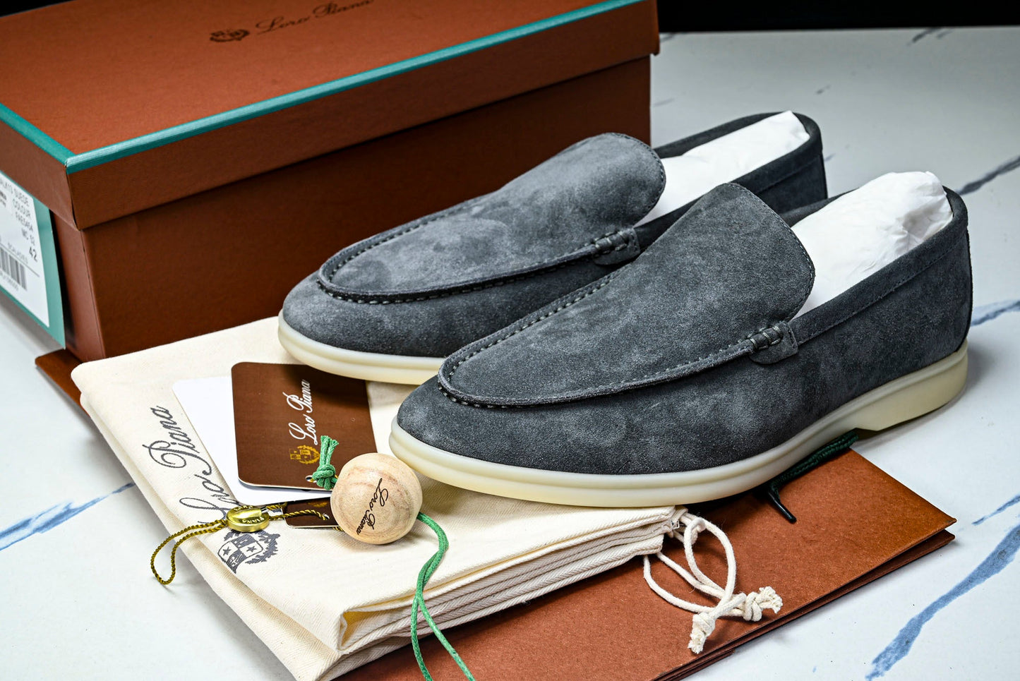 Loro Piana Summer Walk Loafer 'Charcoal'