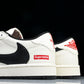 Travis Scott AJ1 Low x Supreme 'Black White' (Custom)