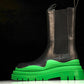 Вottega Veneta Tire Chelsea Boots 'Black Green'