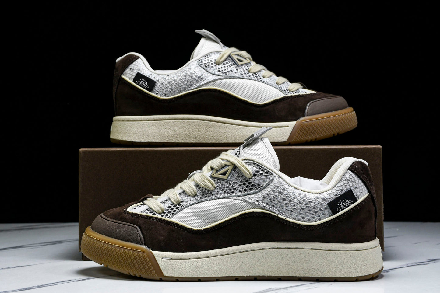 Travis Scott x D1or B713 Cactus Jack 'Beige Brown Python' - UK 6 / US 7 / EU 40